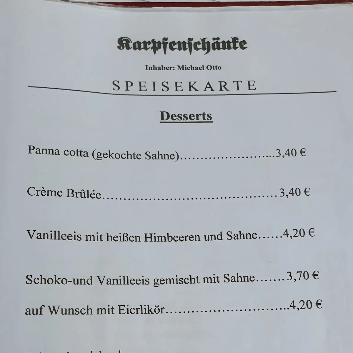 Speisekarte photo 6
