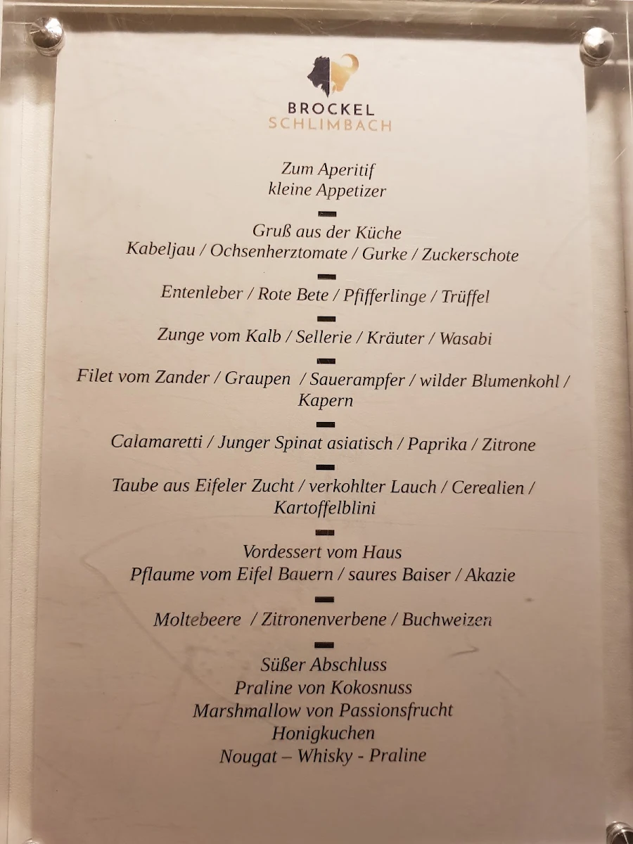 Speisekarte, Burgrestaurant Nideggen