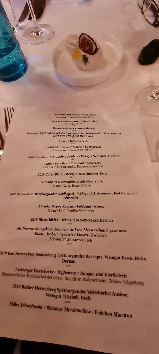 Speisekarte, Burgrestaurant Nideggen