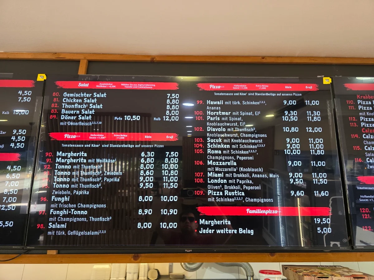 Speisekarte, Onay Grill