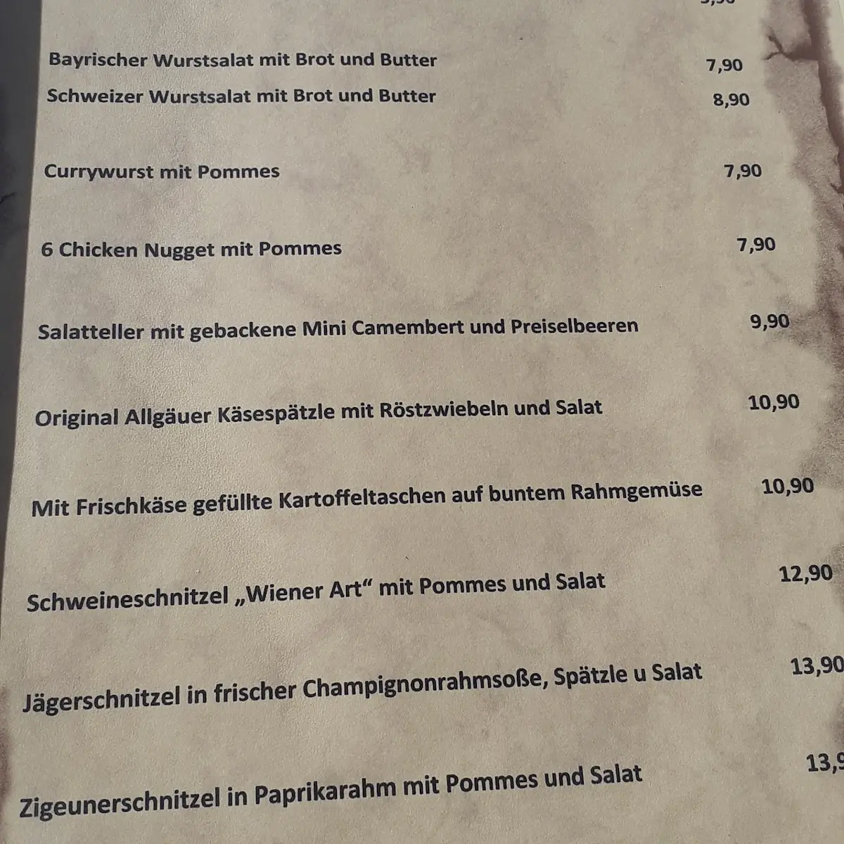 Speisekarte photo 5