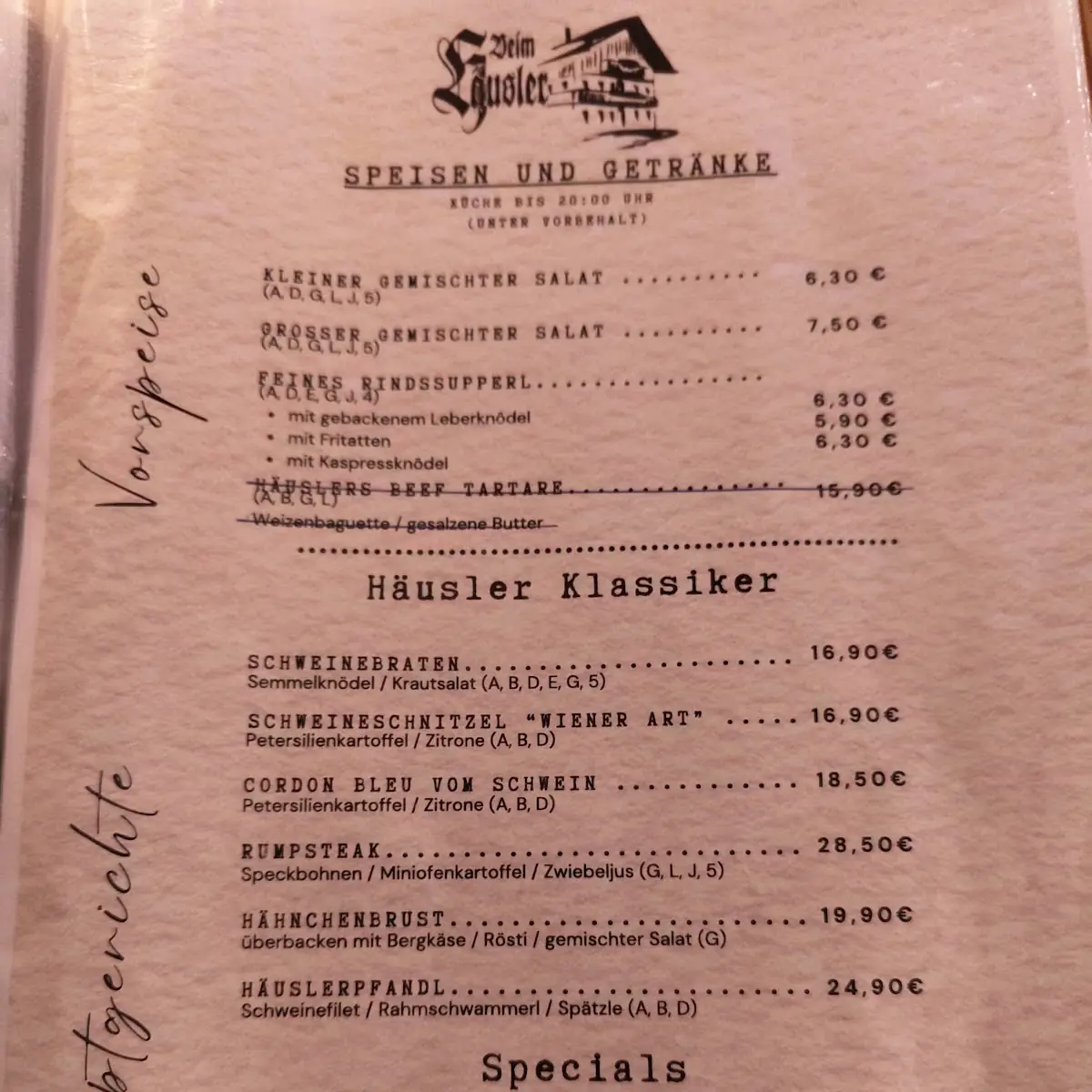 Speisekarte photo 1