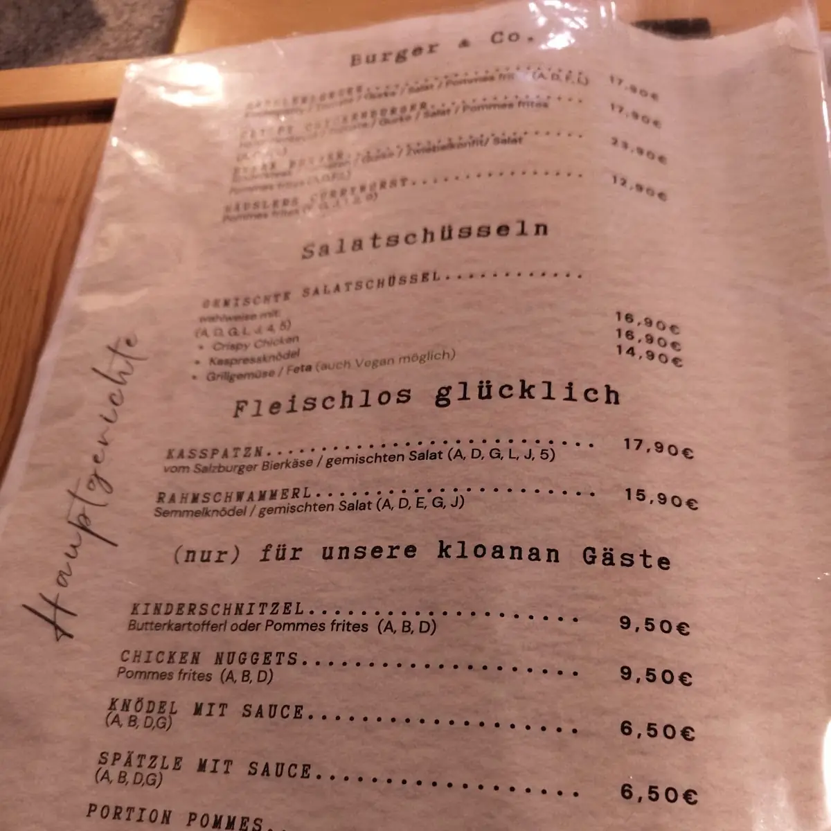 Speisekarte photo 2