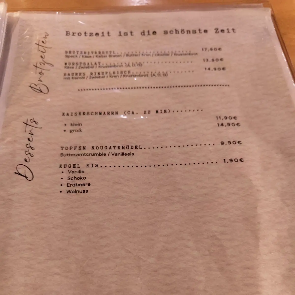 Speisekarte photo 3