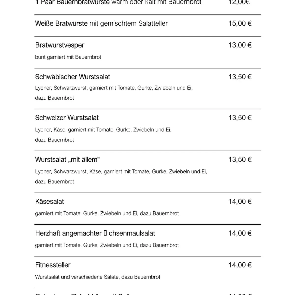 Speisekarte photo 3