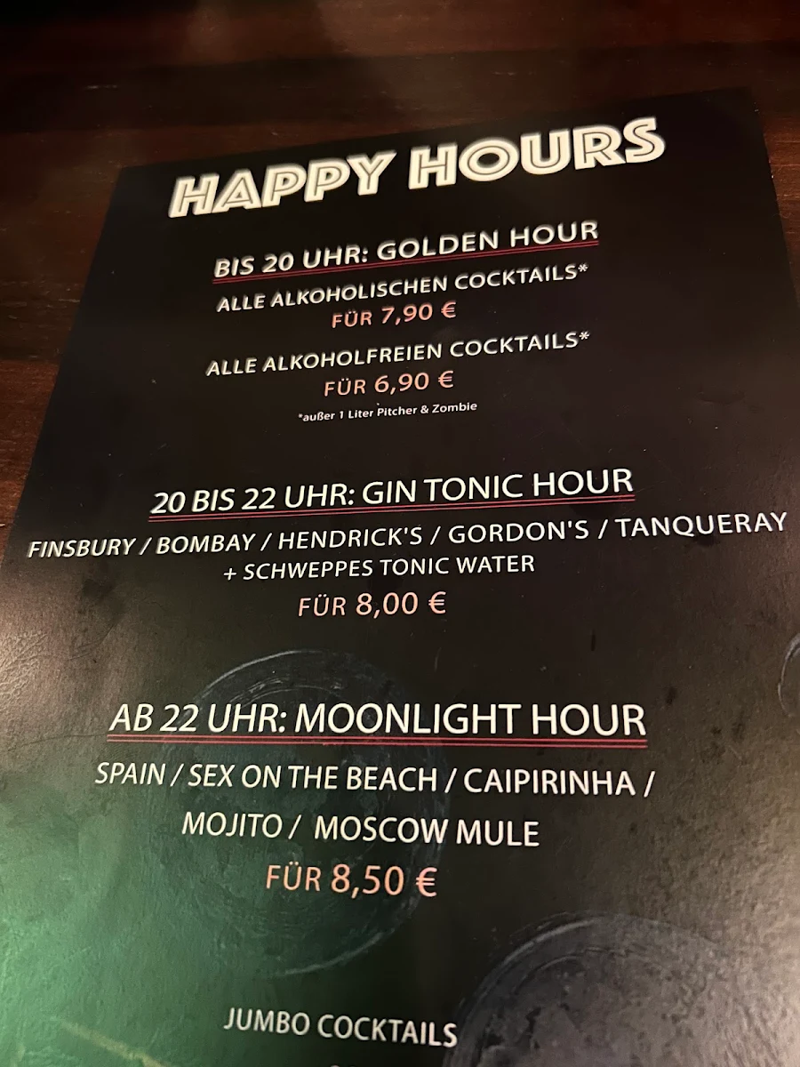 Speisekarte, Restaurant Havana - Koblenz