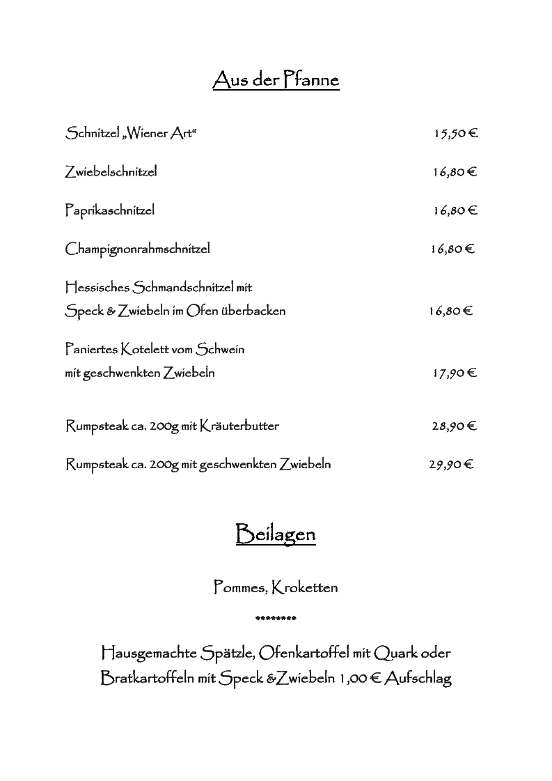 Speisekarte photo 3
