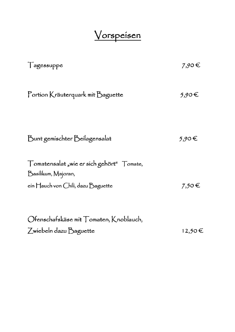 Speisekarte photo 4