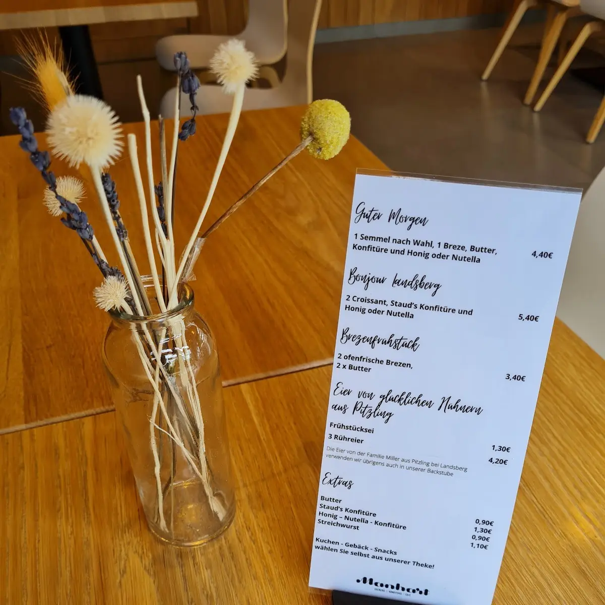 Speisekarte, Bäckerei Konditorei Manhart