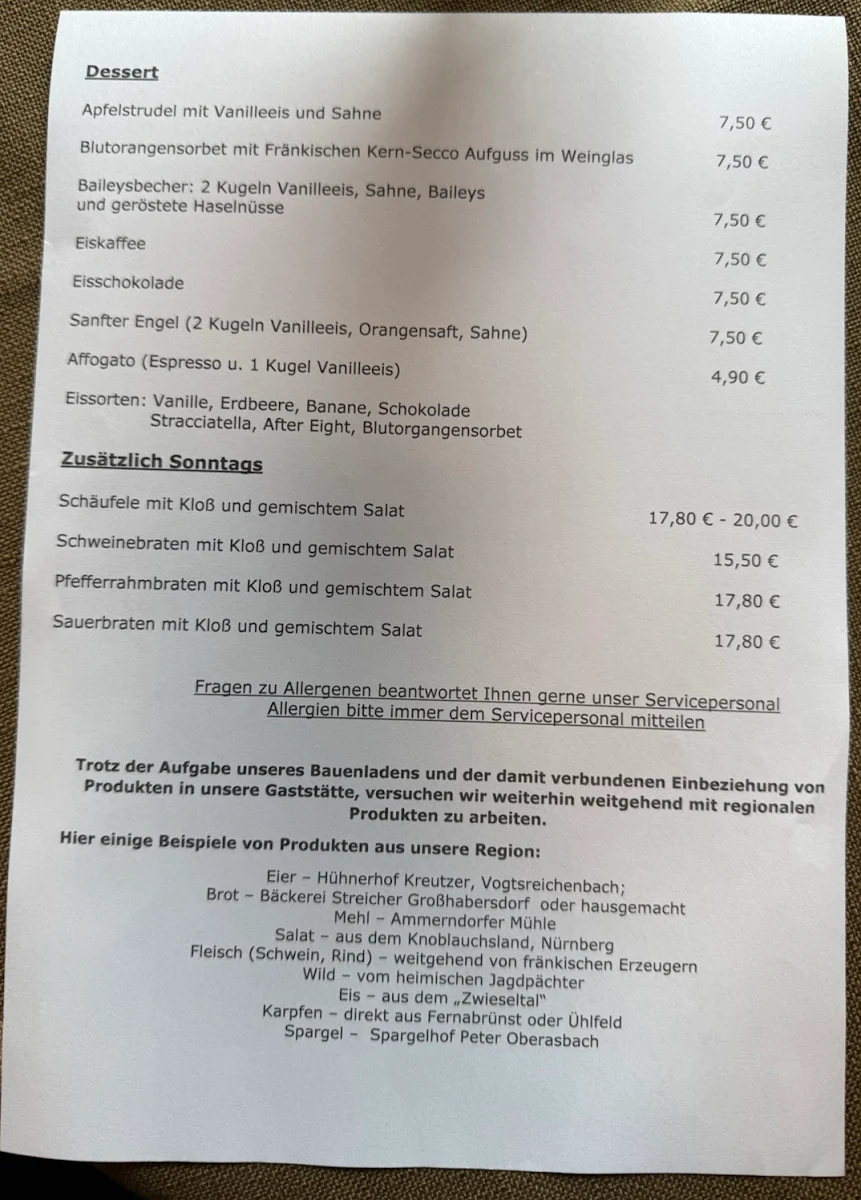 Speisekarte photo 1