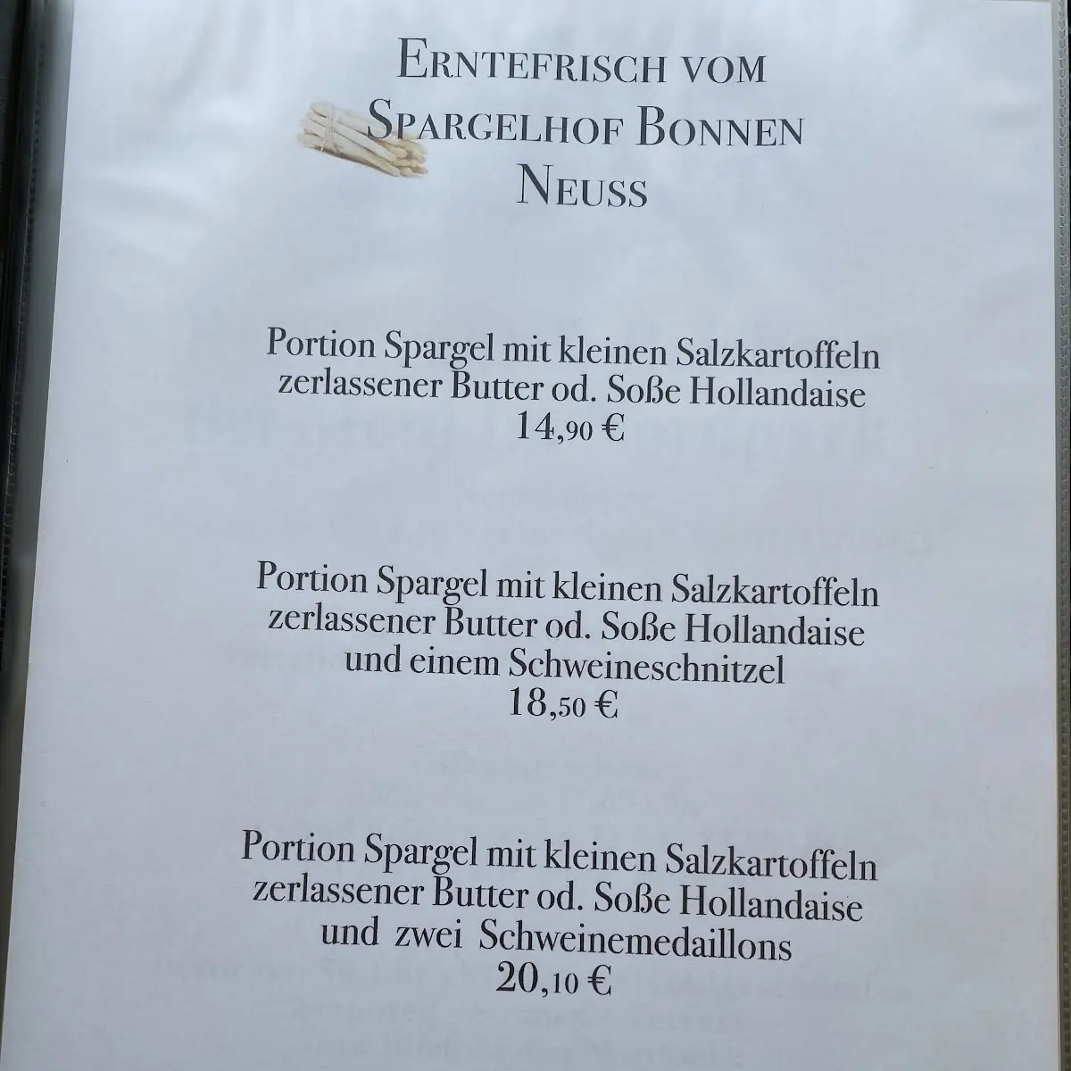 Speisekarte photo 1