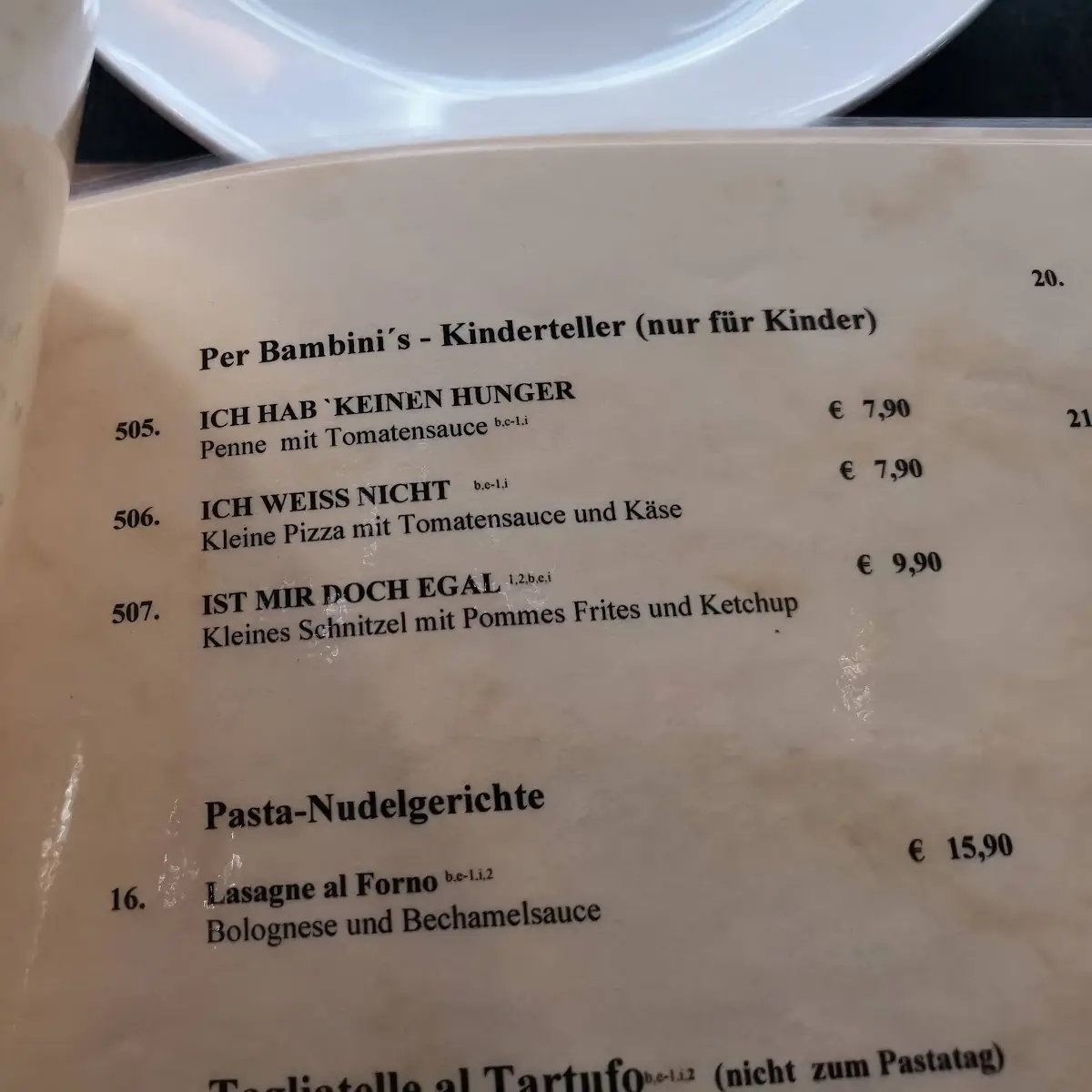 Speisekarte photo 2