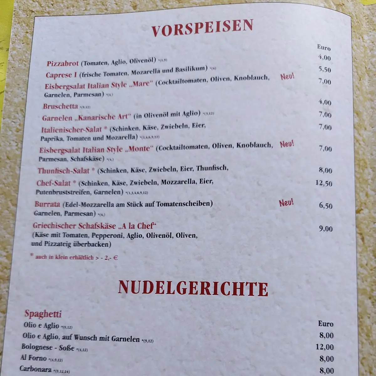Speisekarte photo 1