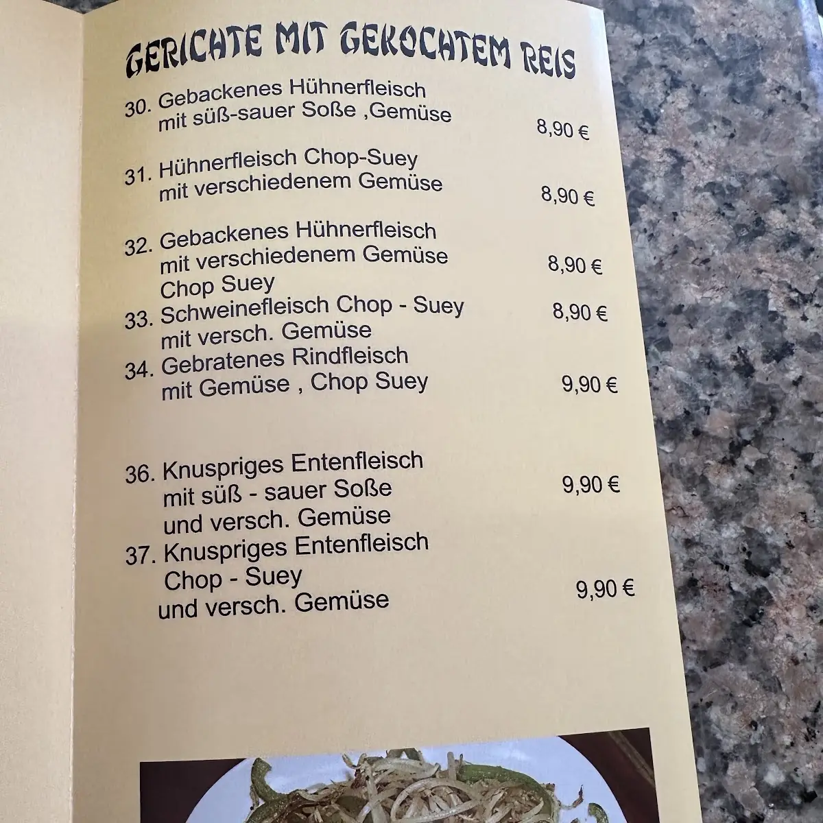 Speisekarte photo 3