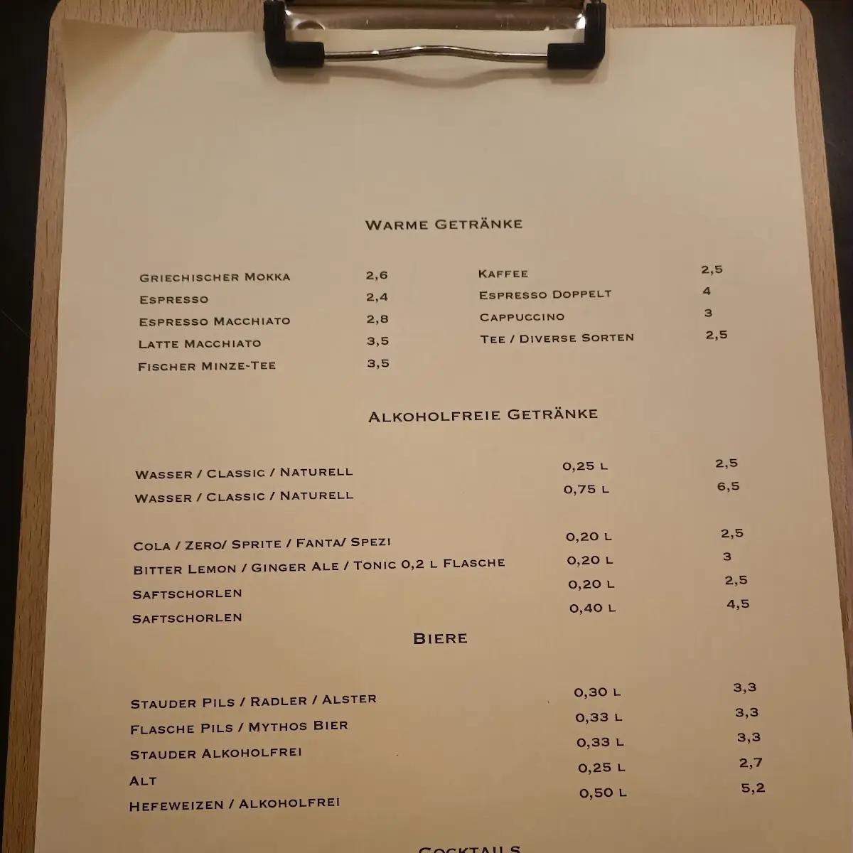 Speisekarte photo 2