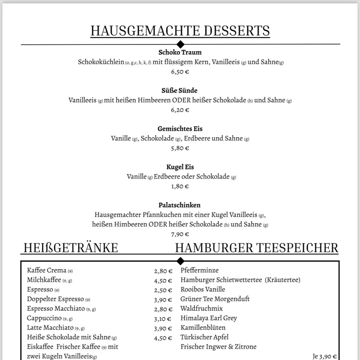 Speisekarte photo 1