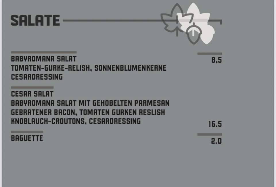 Speisekarte photo 4