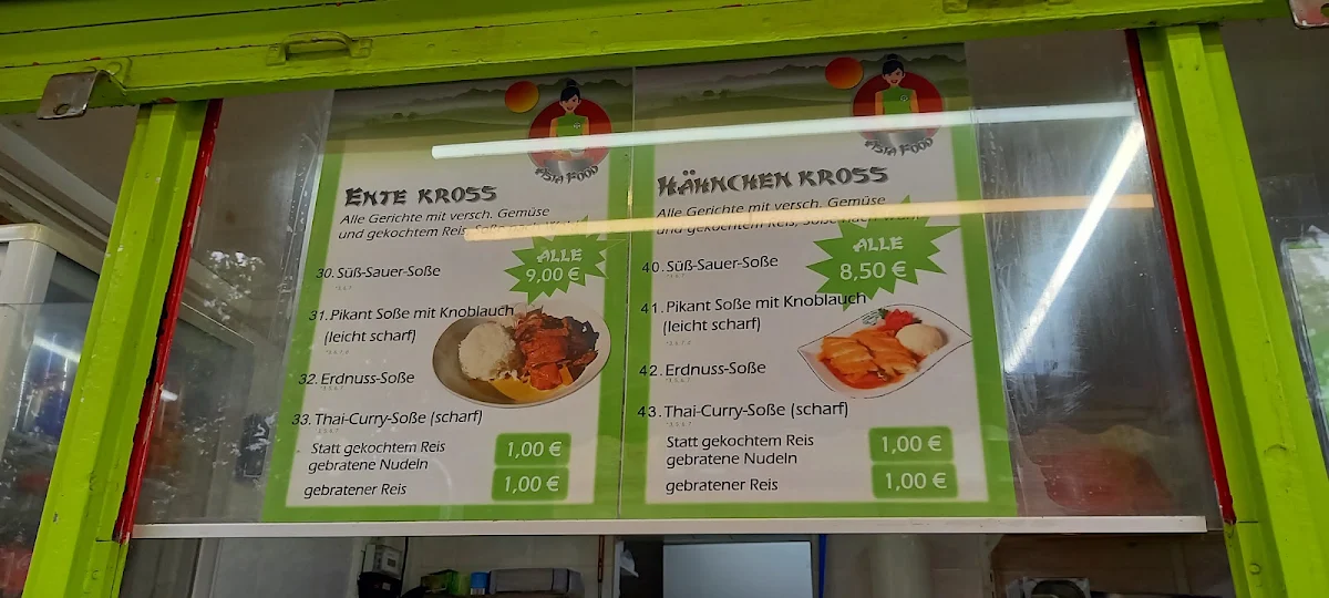 Speisekarte, Asia Food