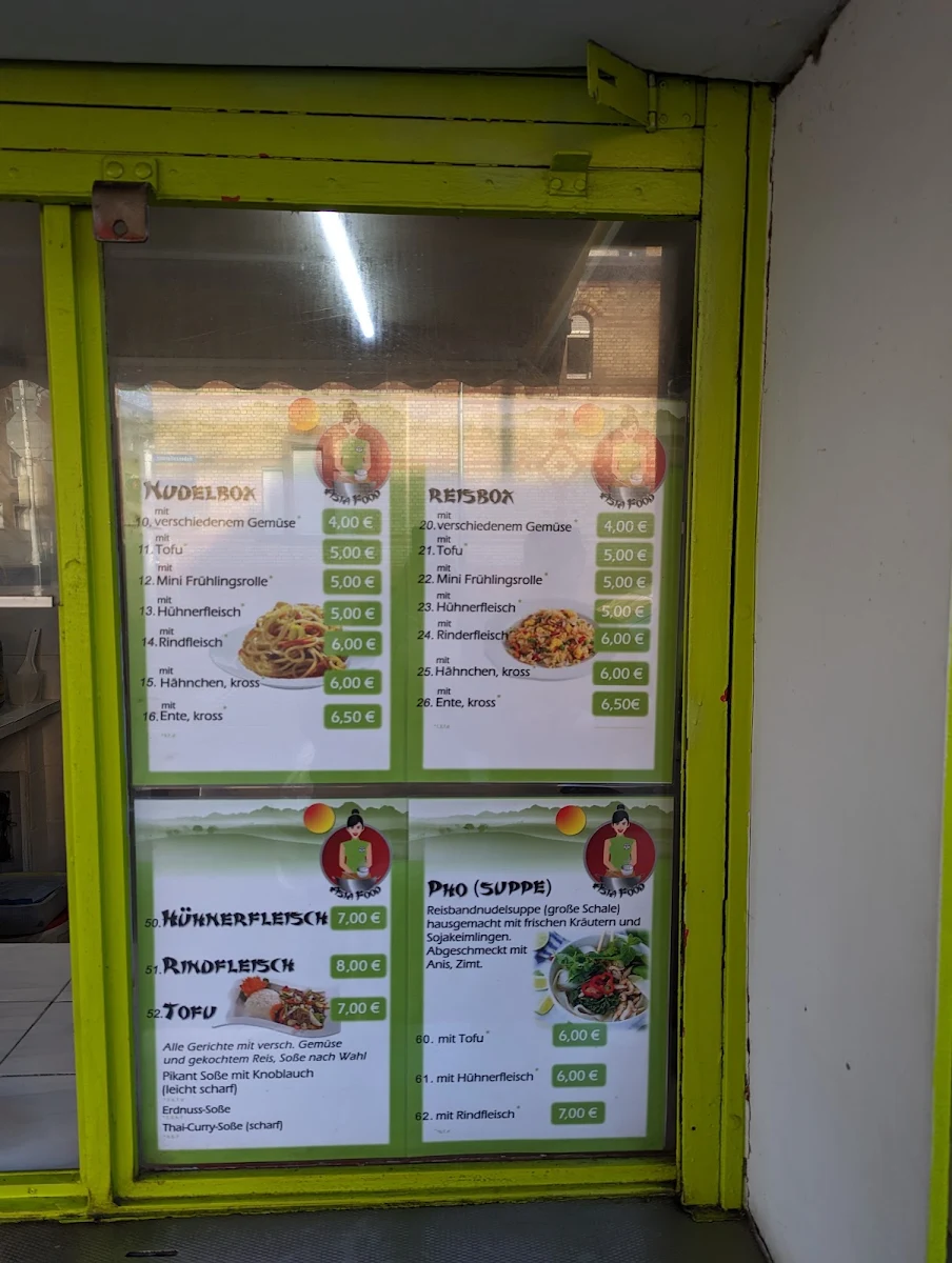 Speisekarte, Asia Food