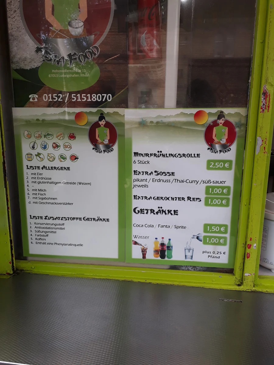 Speisekarte, Asia Food