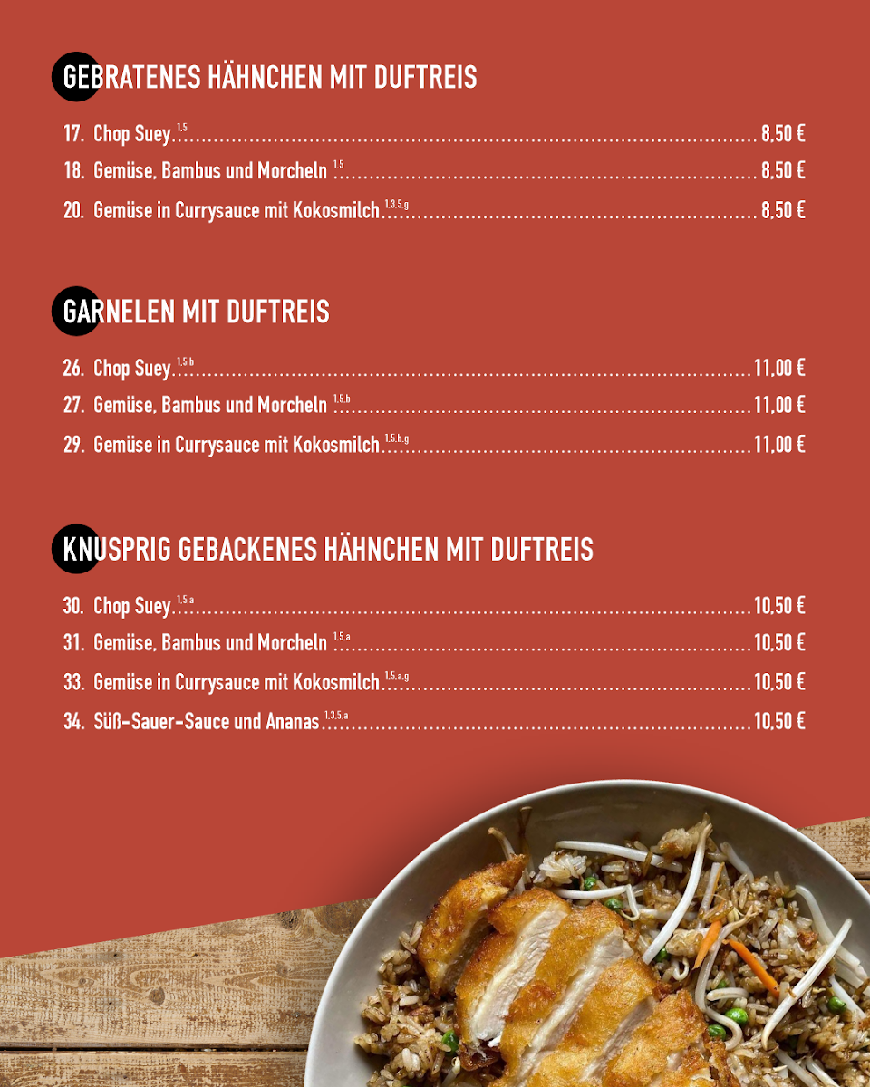 Speisekarte, Dangelos Wittenberg