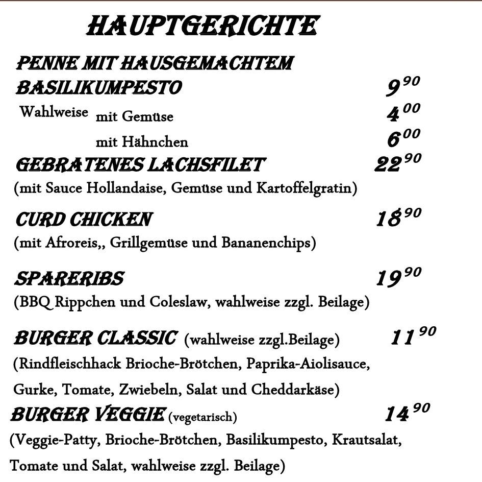 Speisekarte photo 1