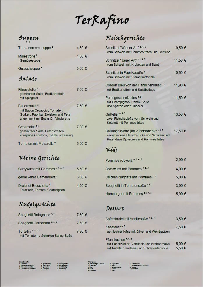 Speisekarte photo 2