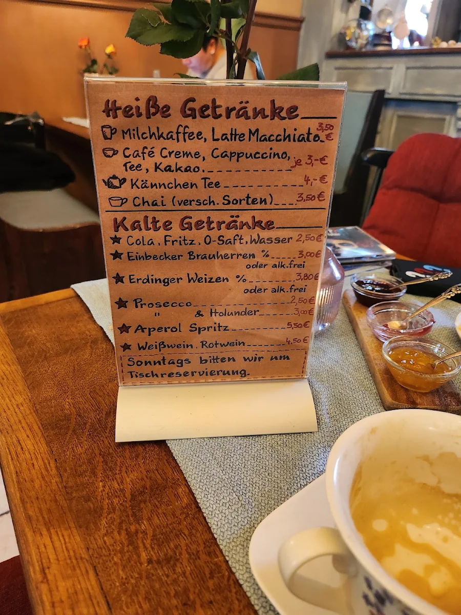 Speisekarte, Café-Bistro Panaché