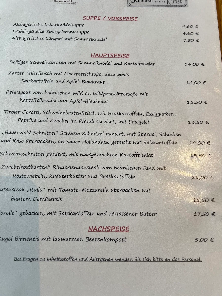 Speisekarte photo 1