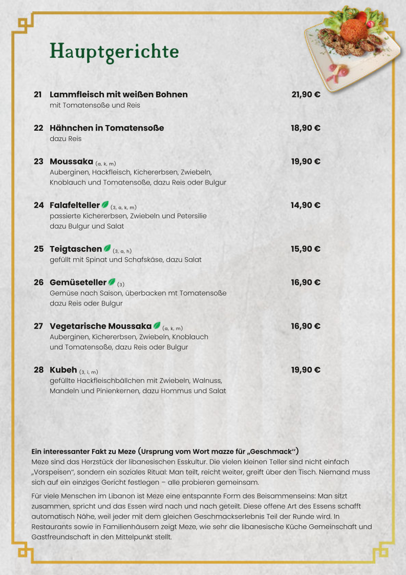 Speisekarte photo 2