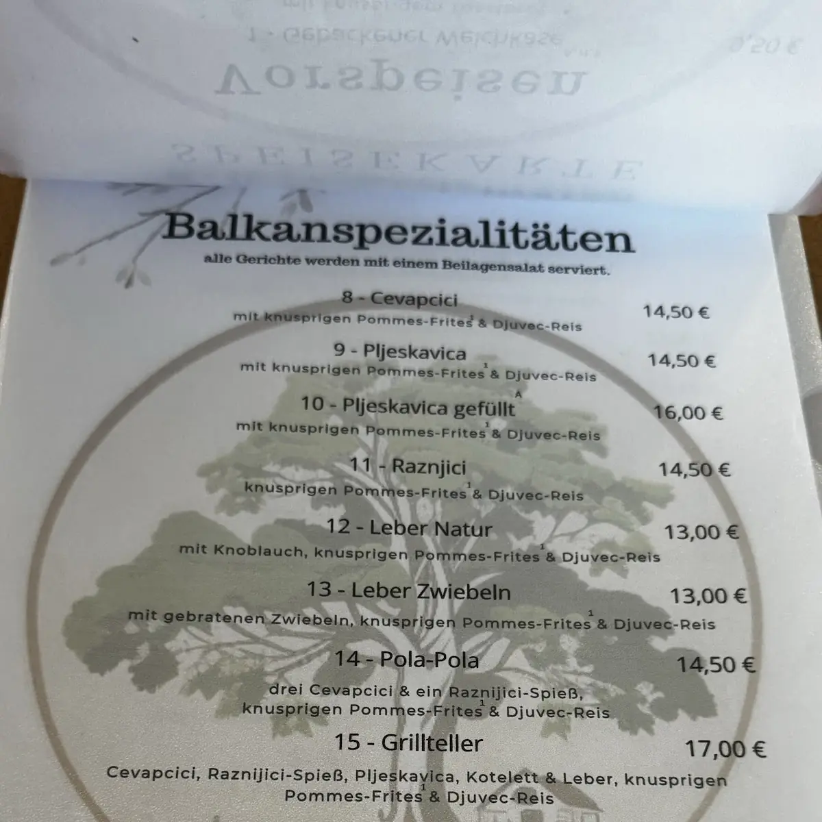 Speisekarte photo 2