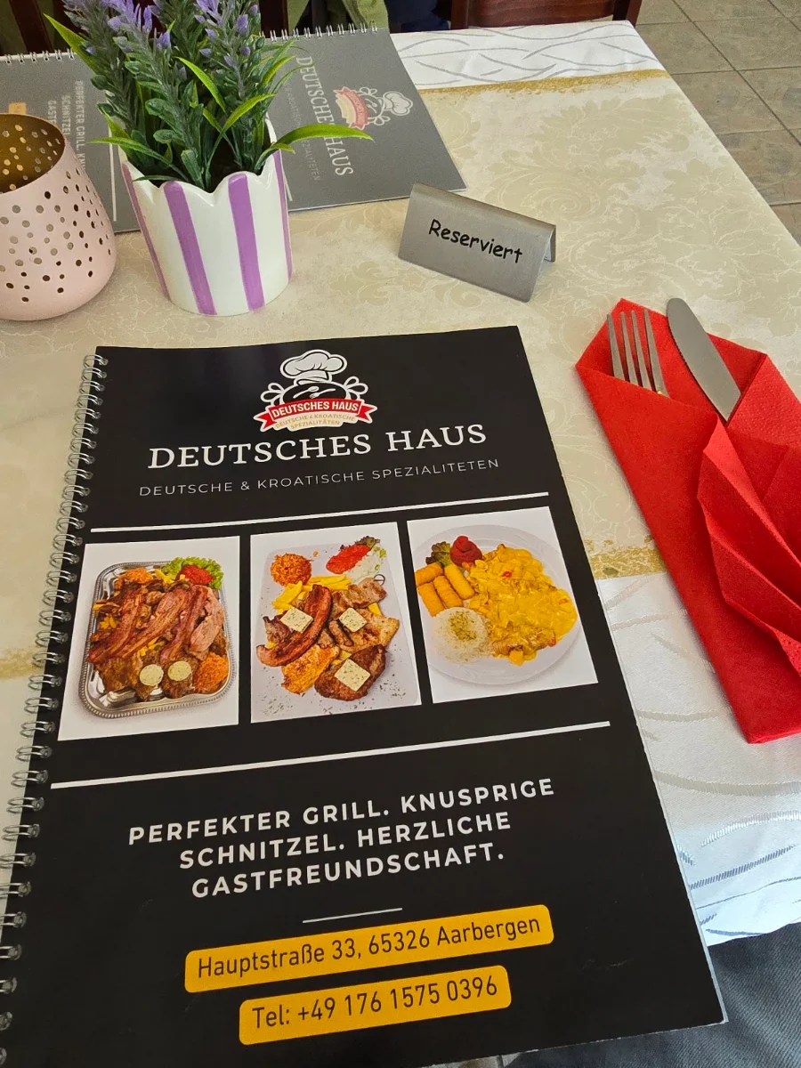 Speisekarte, Restaurant Deutsches Haus