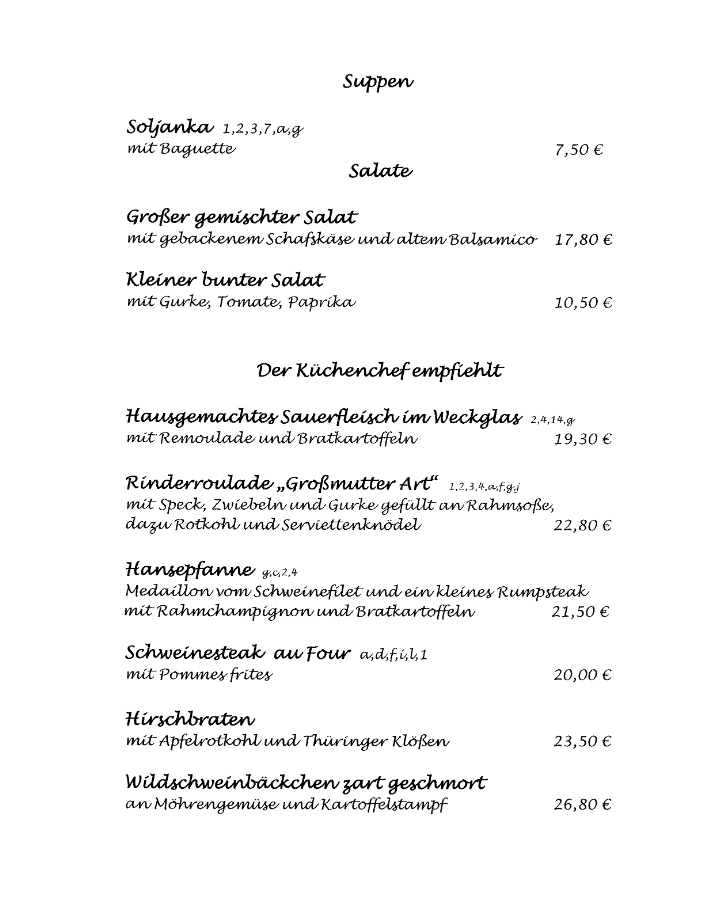 Speisekarte photo 3