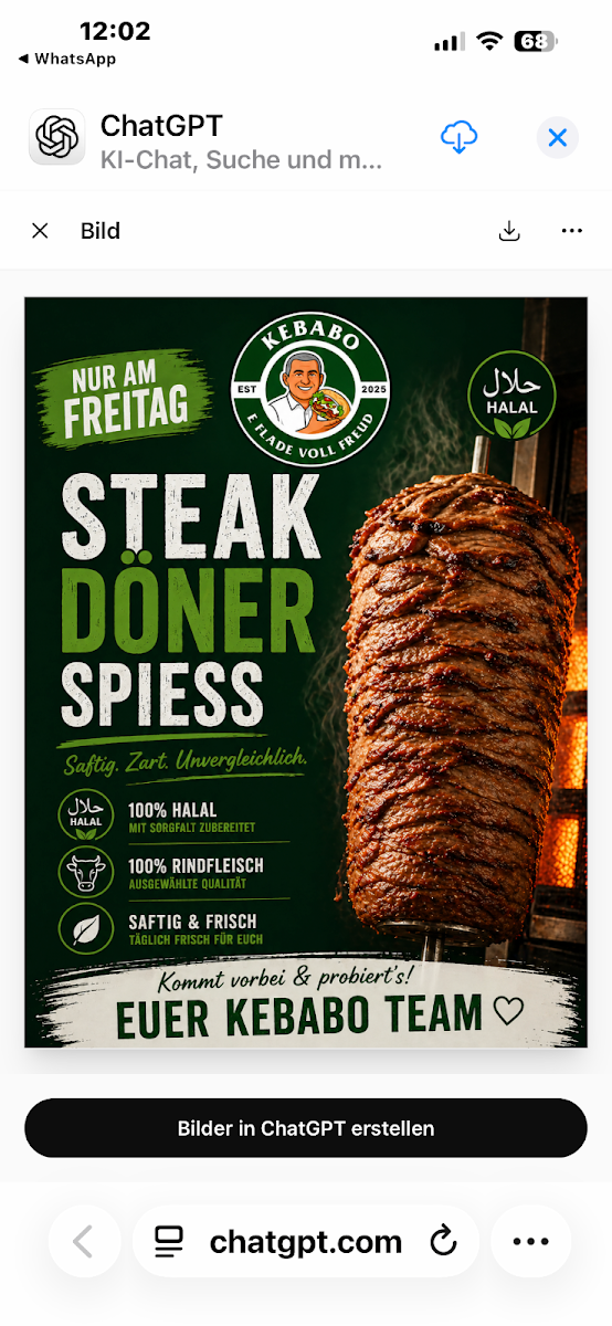 Speisekarte, KEBABO