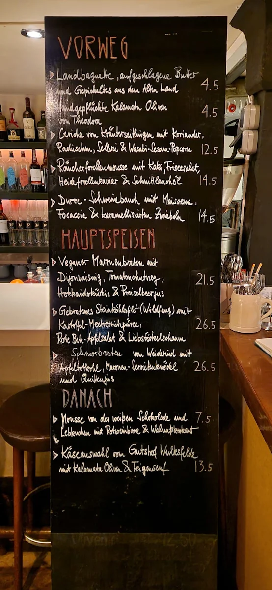 Speisekarte, Krug