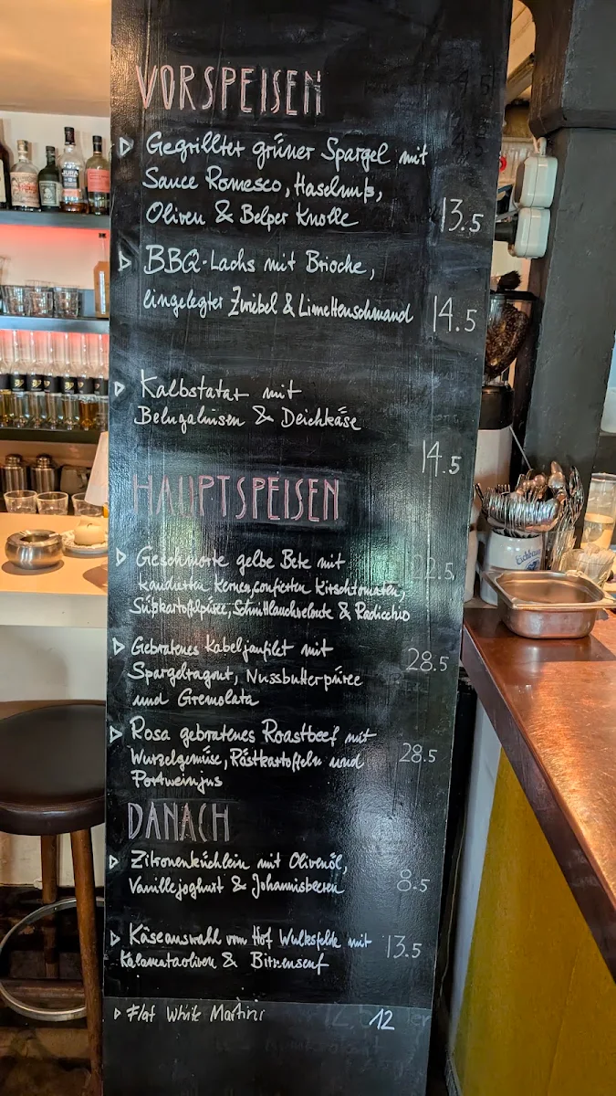 Speisekarte, Krug