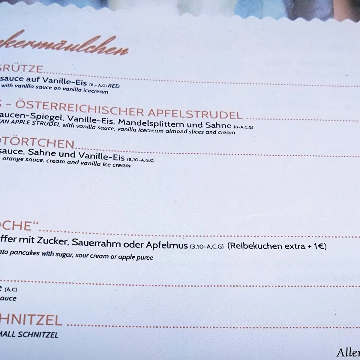 Speisekarte photo 2