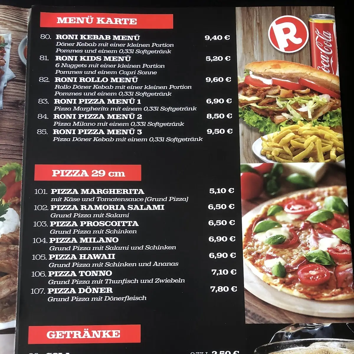 Speisekarte photo 2