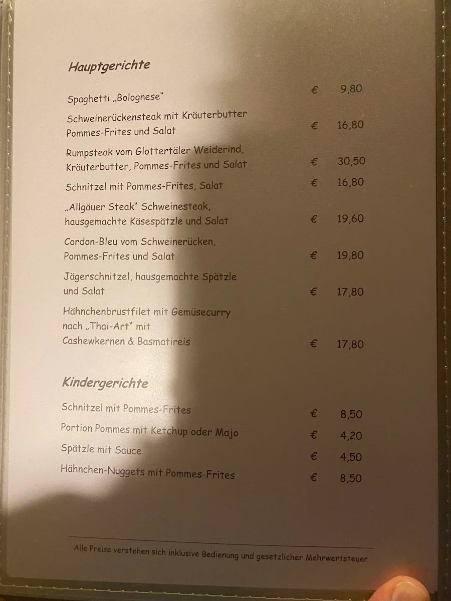 Speisekarte photo 2