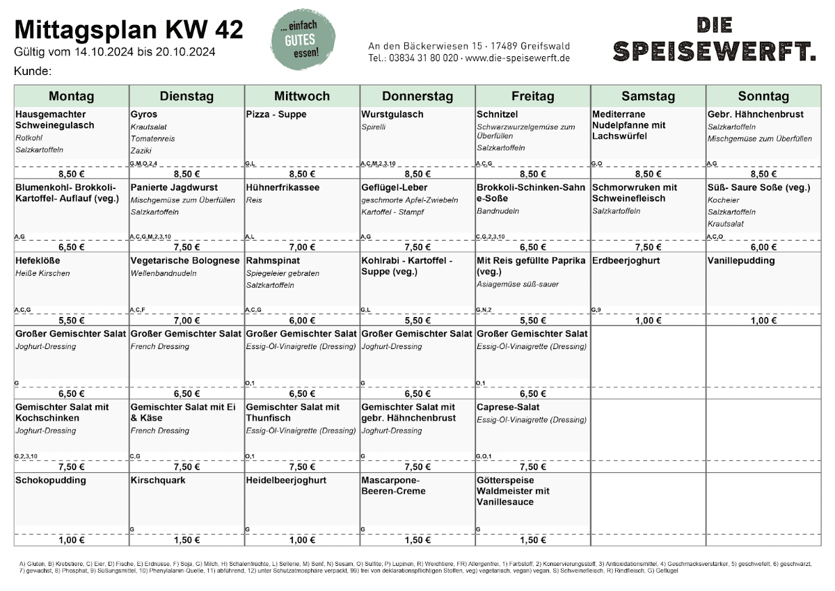 Speisekarte photo 2