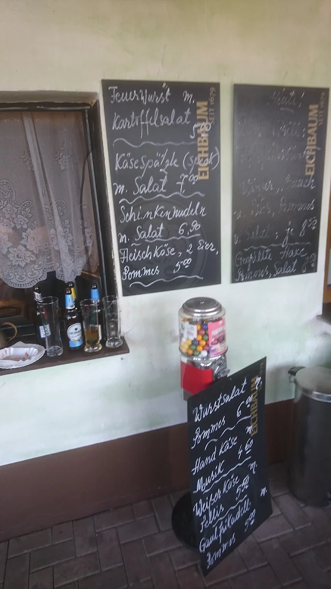 Speisekarte, Gaststätte Oase