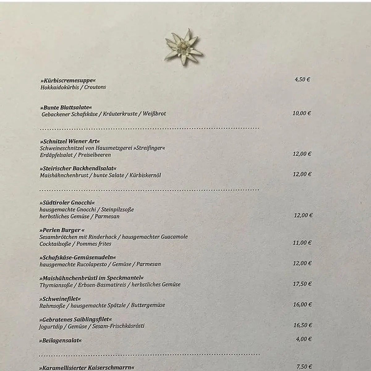 Speisekarte photo 3