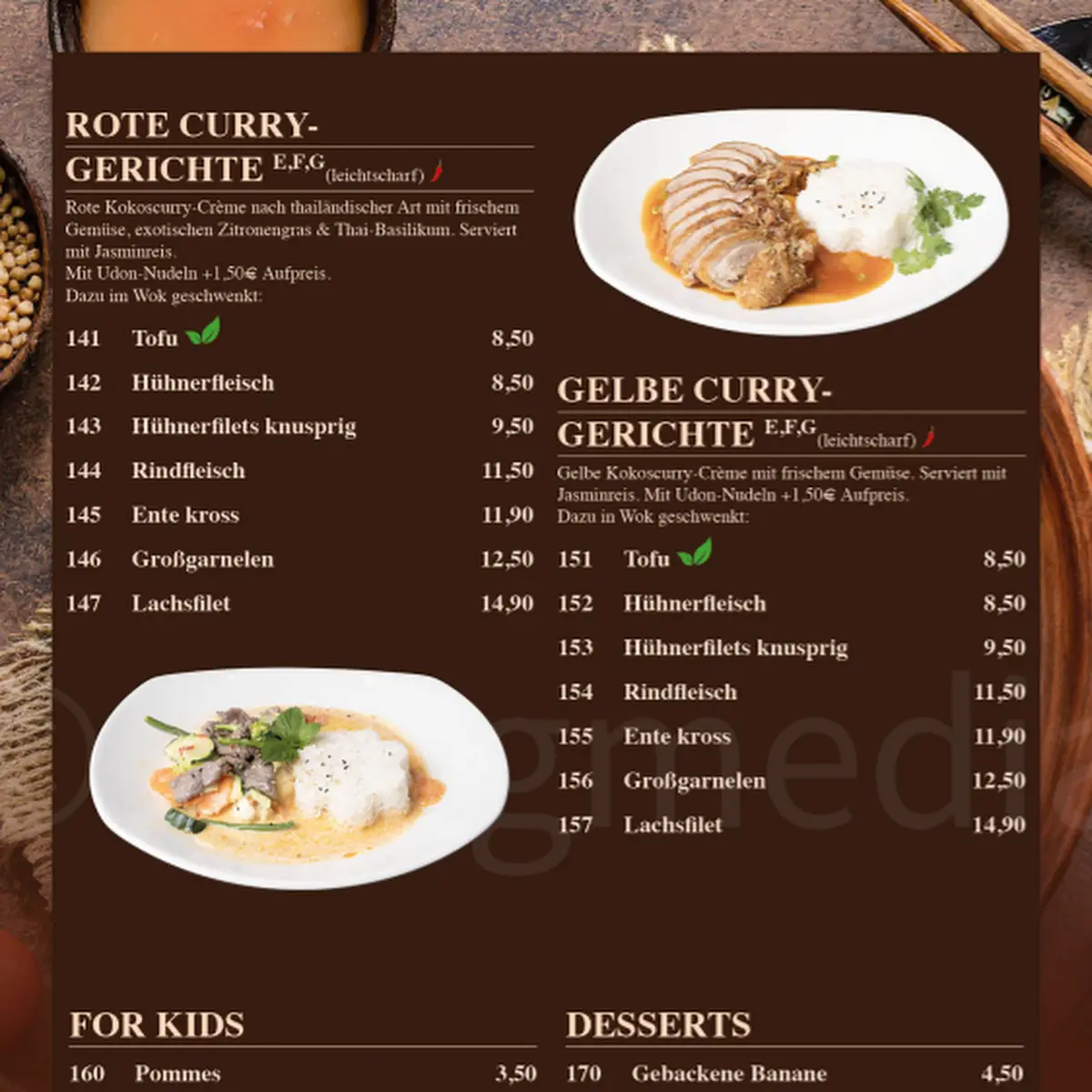 Speisekarte, Hà My Vietnamese Kitchen & Sushi Bar