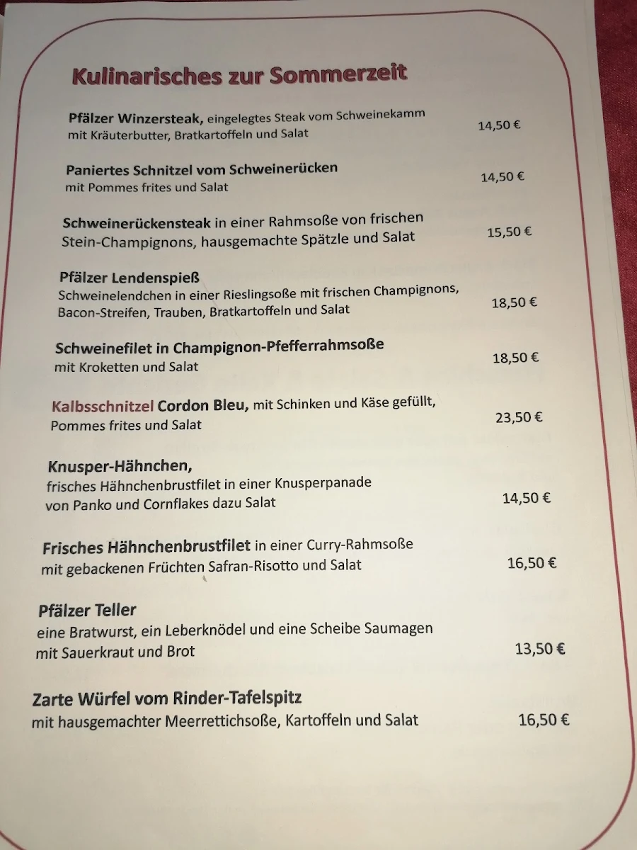 Speisekarte photo 2