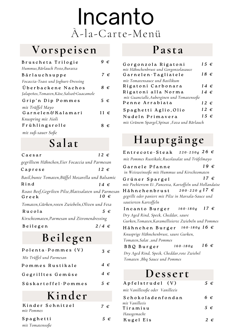 Speisekarte photo 1