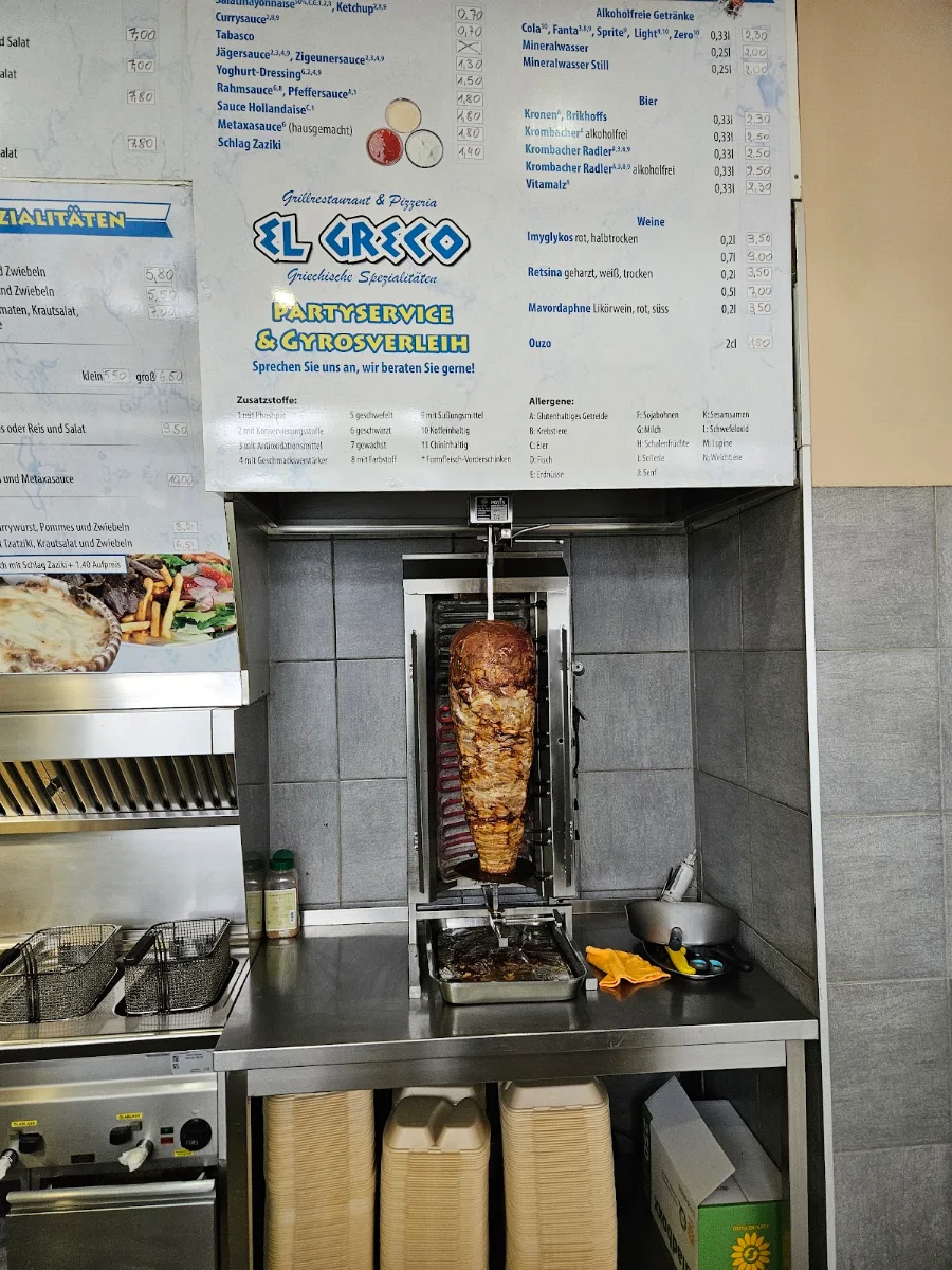 Speisekarte, El Greco Grill-Pizzeria