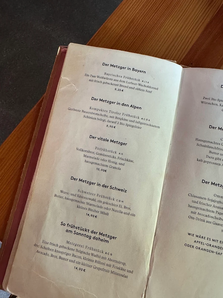 Speisekarte, Die Metzgerei