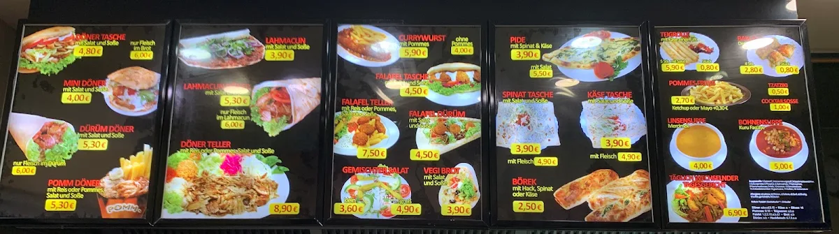Speisekarte, Big Food Imbiss