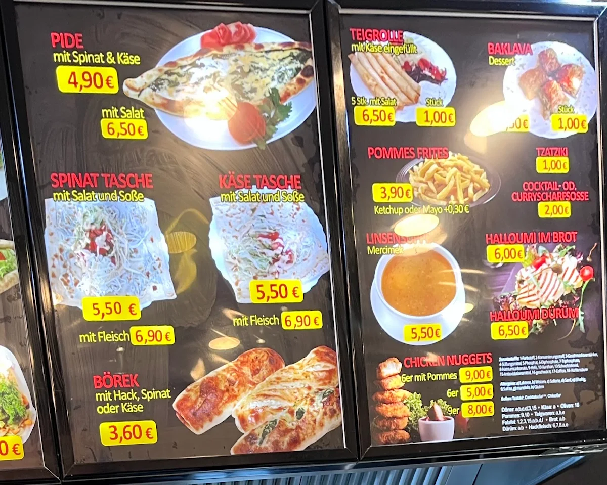 Speisekarte, Big Food Imbiss