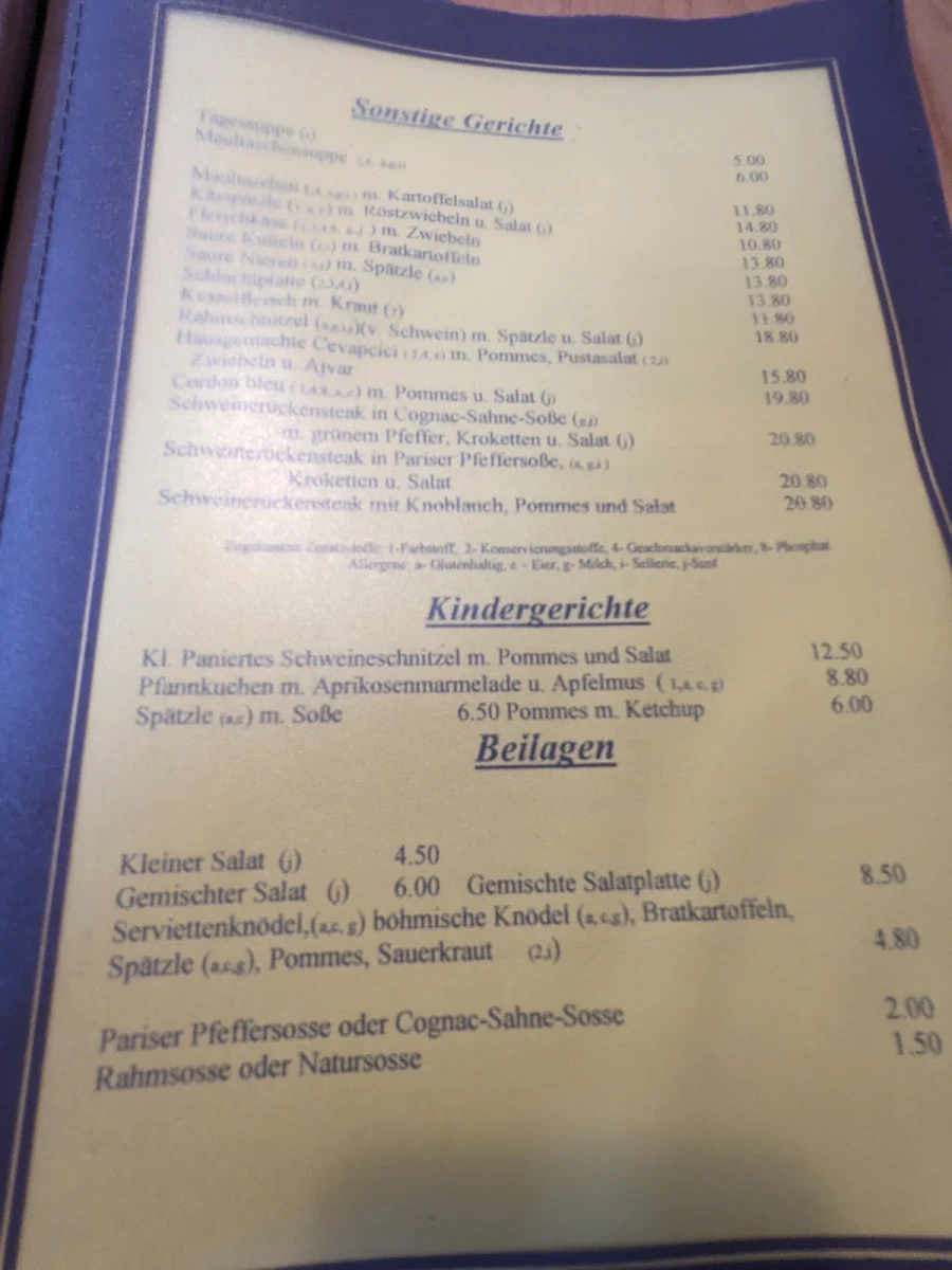 Speisekarte photo 2